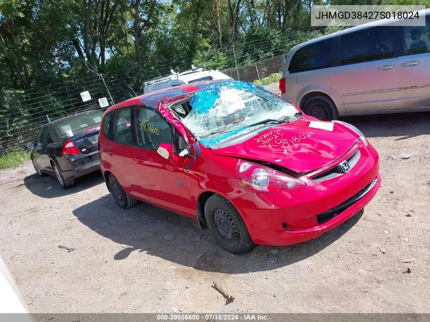 JHMGD38427S018024 2007 Honda Fit