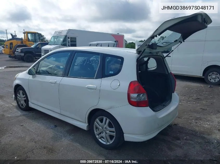 JHMGD38697S048171 2007 Honda Fit Sport