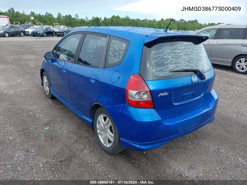 JHMGD38677S000409 2007 Honda Fit Sport