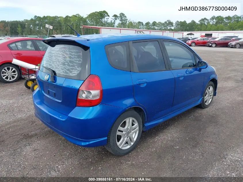 JHMGD38677S000409 2007 Honda Fit Sport