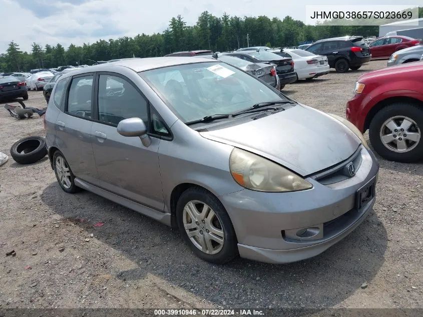 JHMGD38657S023669 2007 Honda Fit Sport