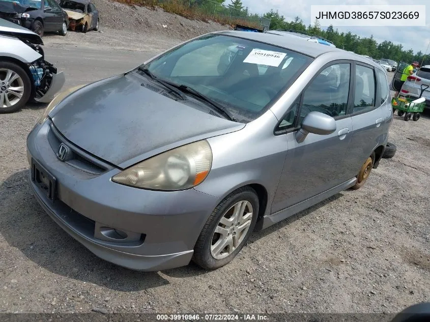 JHMGD38657S023669 2007 Honda Fit Sport