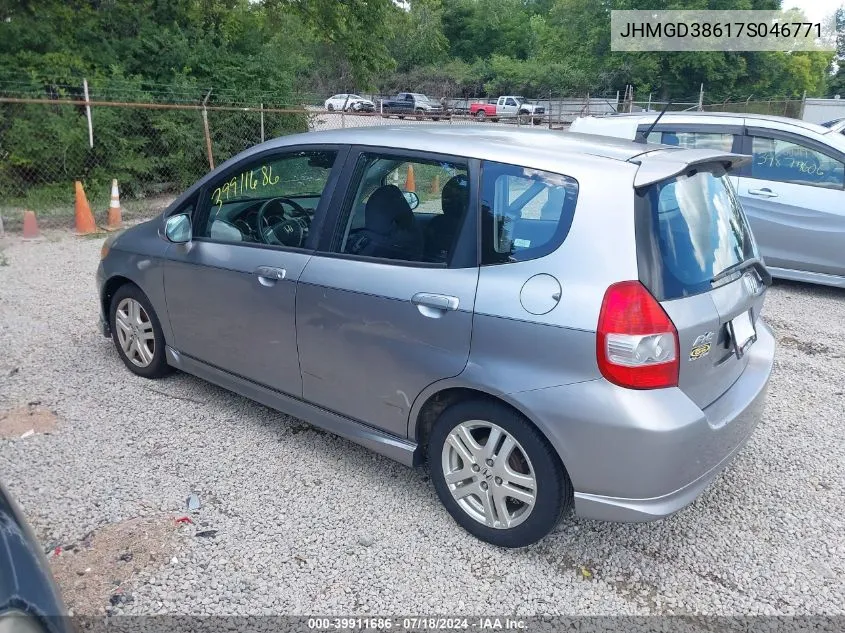 JHMGD38617S046771 2007 Honda Fit Sport