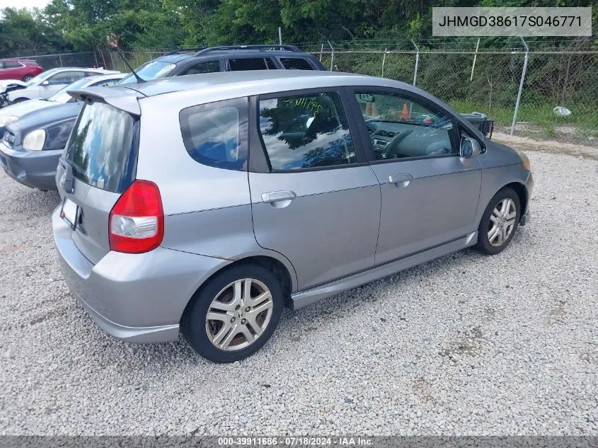 JHMGD38617S046771 2007 Honda Fit Sport