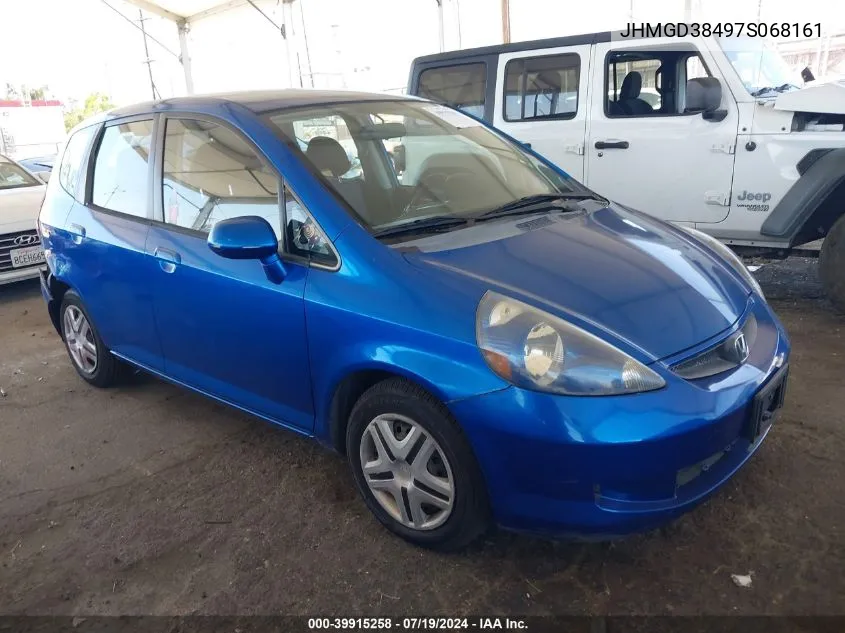 2007 Honda Fit VIN: JHMGD38497S068161 Lot: 39915258