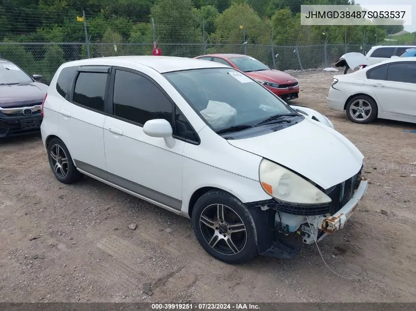 JHMGD38487S053537 2007 Honda Fit