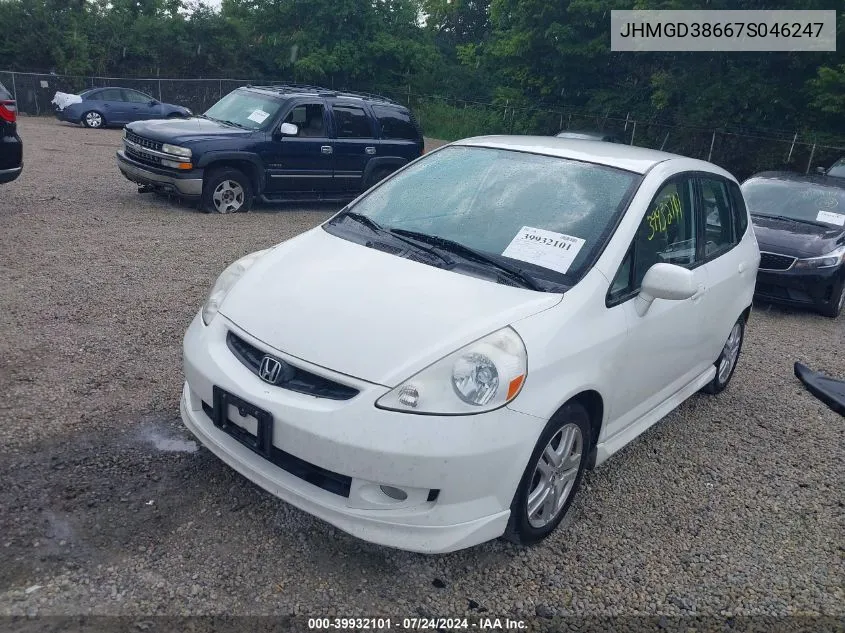 JHMGD38667S046247 2007 Honda Fit Sport