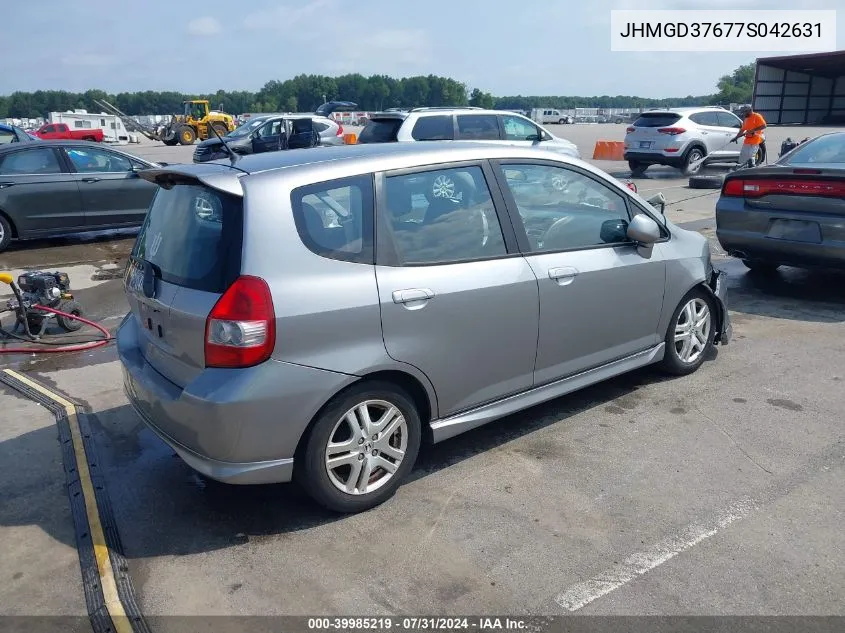 JHMGD37677S042631 2007 Honda Fit Sport