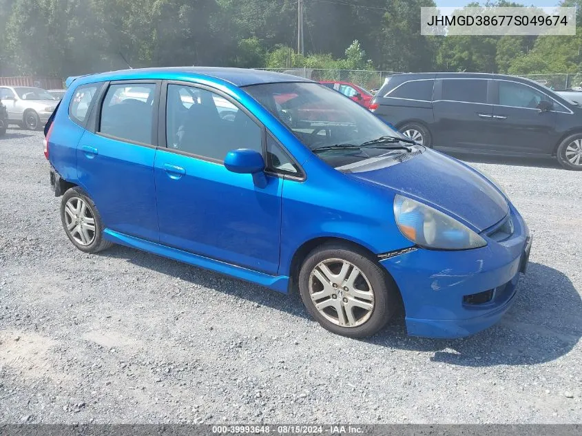 JHMGD38677S049674 2007 Honda Fit S