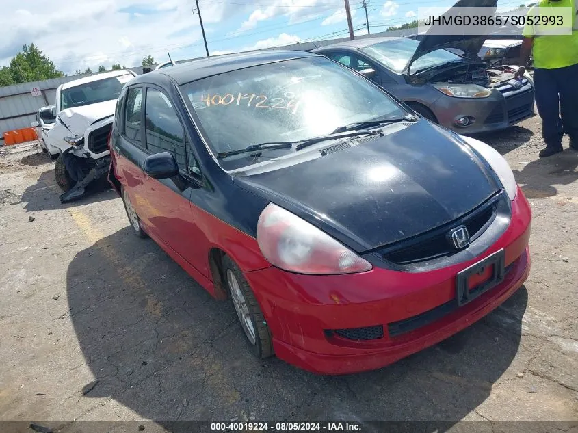 JHMGD38657S052993 2007 Honda Fit Sport