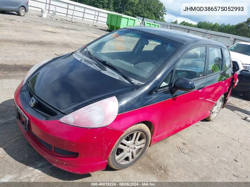 JHMGD38657S052993 2007 Honda Fit Sport