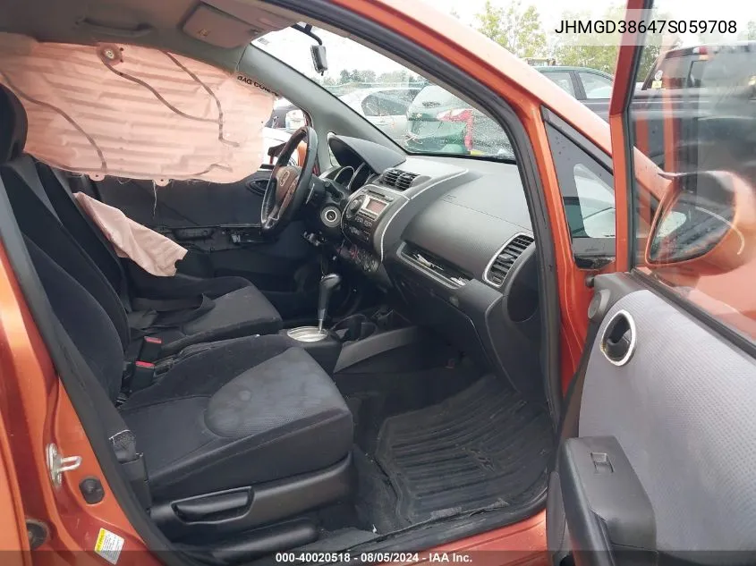 JHMGD38647S059708 2007 Honda Fit Sport