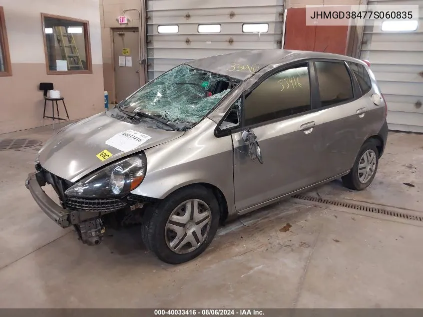 JHMGD38477S060835 2007 Honda Fit