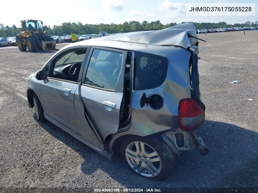 JHMGD37617S055228 2007 Honda Fit Sport