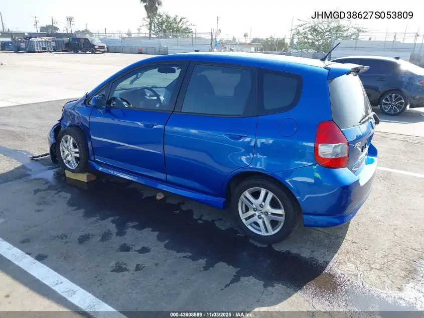 JHMGD38627S053809 2007 Honda Fit Sport
