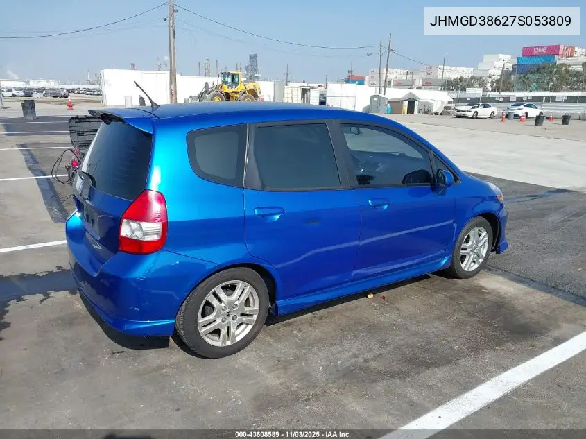 JHMGD38627S053809 2007 Honda Fit Sport