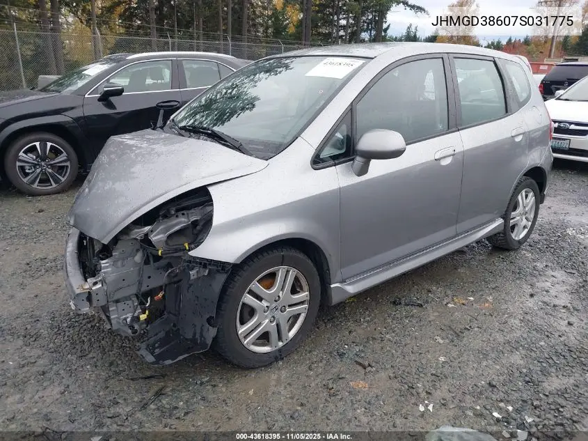 JHMGD38607S031775 2007 Honda Fit Sport