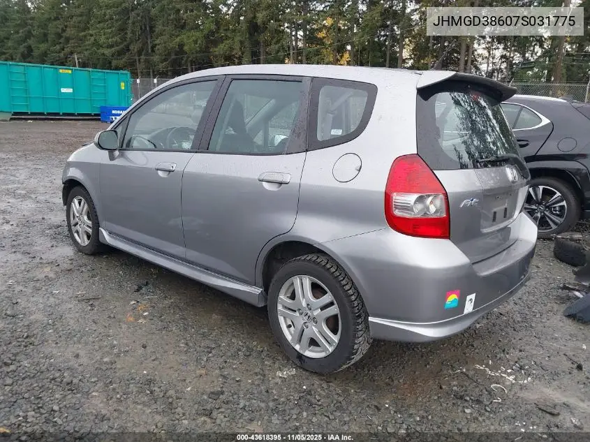 JHMGD38607S031775 2007 Honda Fit Sport