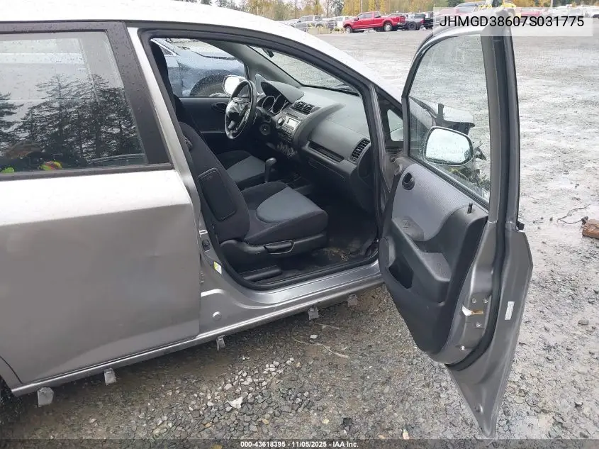 JHMGD38607S031775 2007 Honda Fit Sport