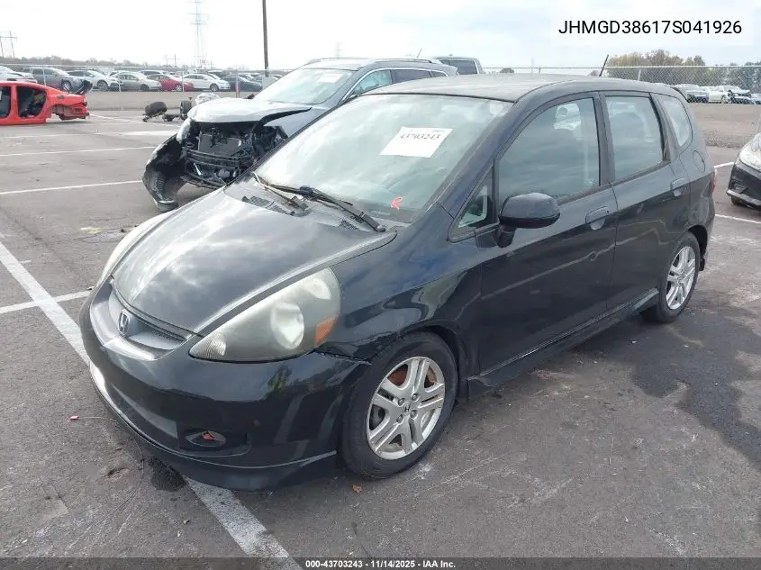 JHMGD38617S041926 2007 Honda Fit Sport