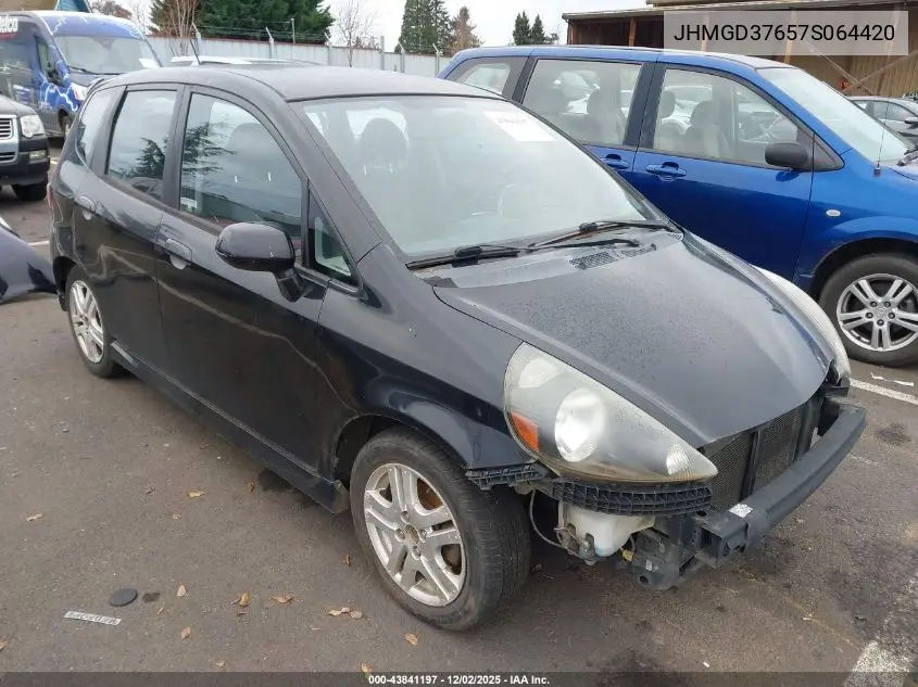 JHMGD37657S064420 2007 Honda Fit Sport