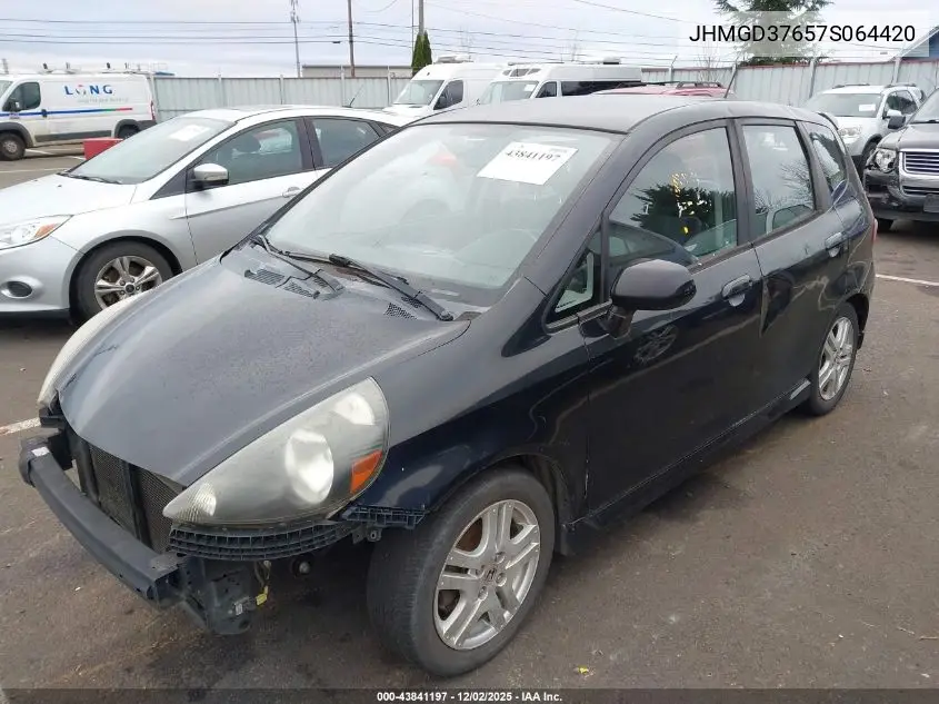 JHMGD37657S064420 2007 Honda Fit Sport