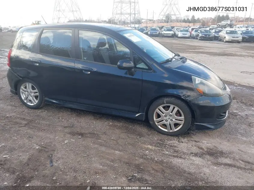 JHMGD38677S031031 2007 Honda Fit Sport