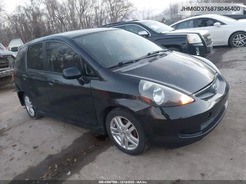 JHMGD37687S046400 2007 Honda Fit Sport