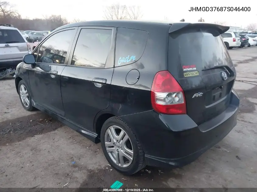 JHMGD37687S046400 2007 Honda Fit Sport