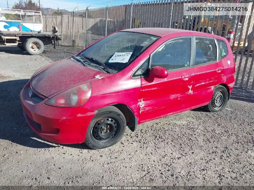 JHMGD38427S014216 2007 Honda Fit