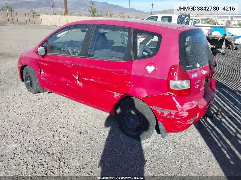 JHMGD38427S014216 2007 Honda Fit