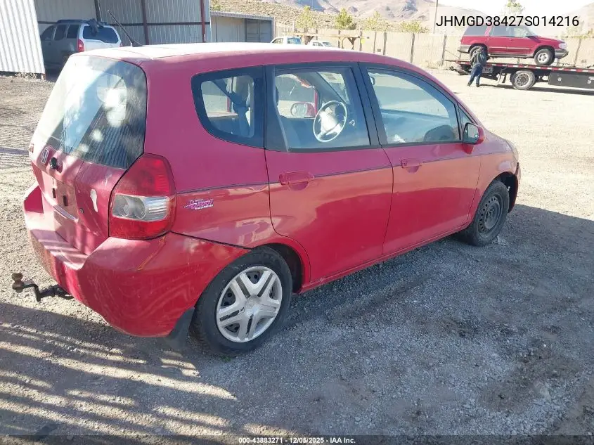 JHMGD38427S014216 2007 Honda Fit