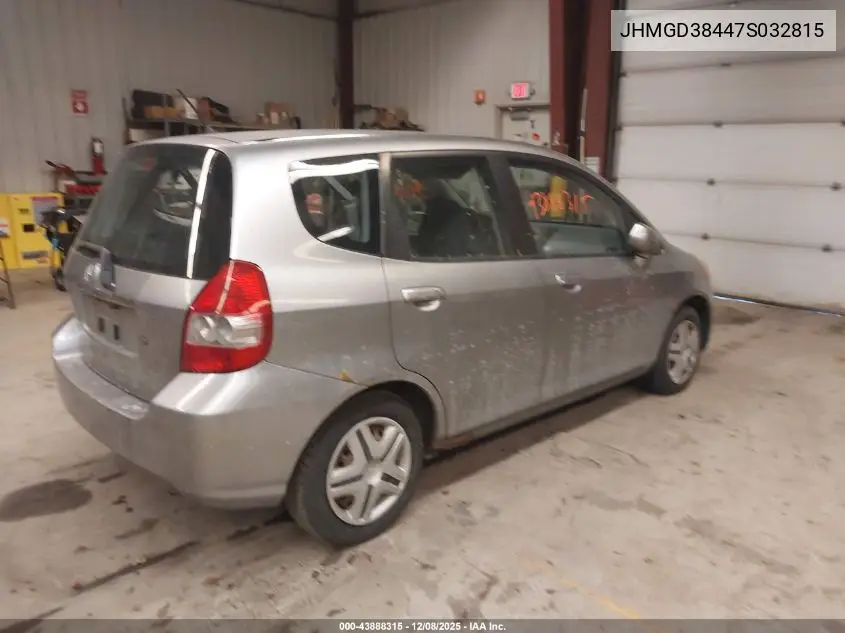JHMGD38447S032815 2007 Honda Fit
