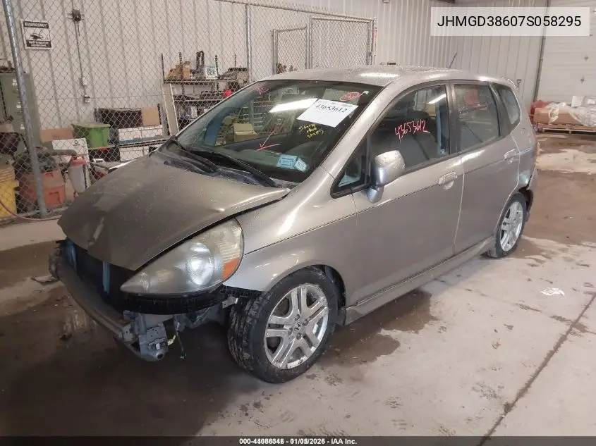 JHMGD38607S058295 2007 Honda Fit Sport