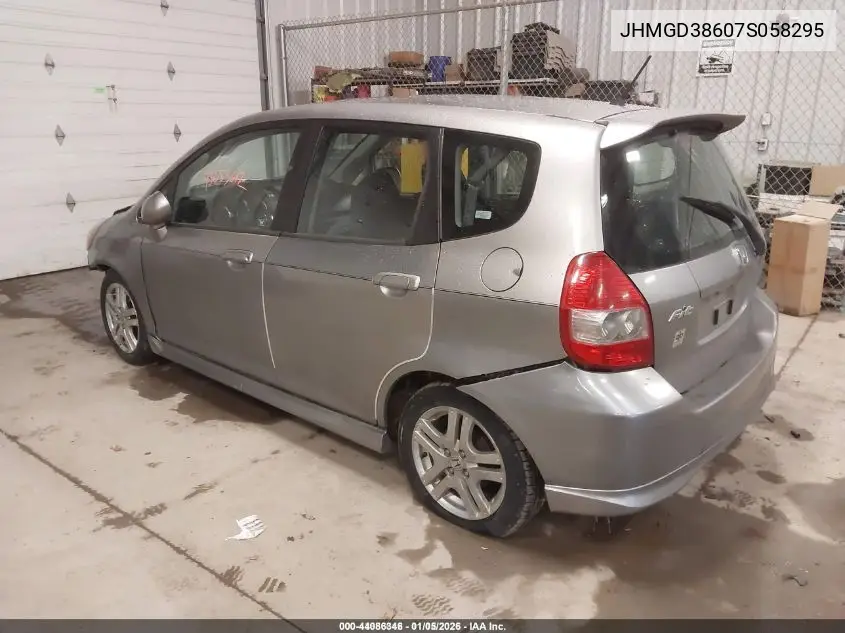 JHMGD38607S058295 2007 Honda Fit Sport