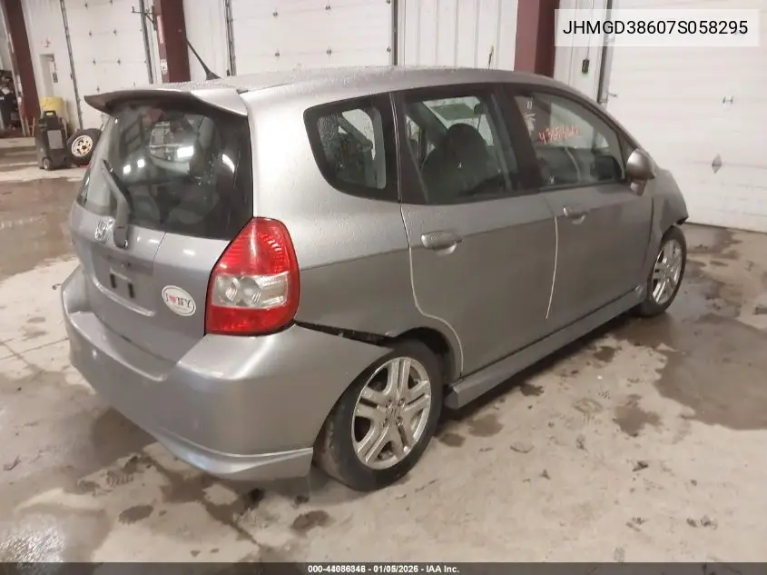 JHMGD38607S058295 2007 Honda Fit Sport