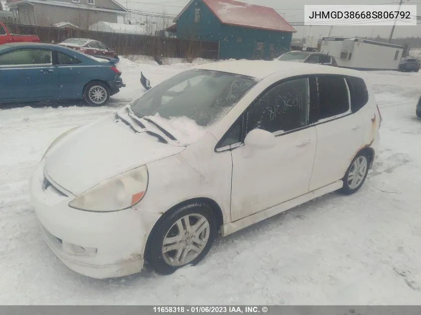 JHMGD38668S806792 2008 Honda Fit