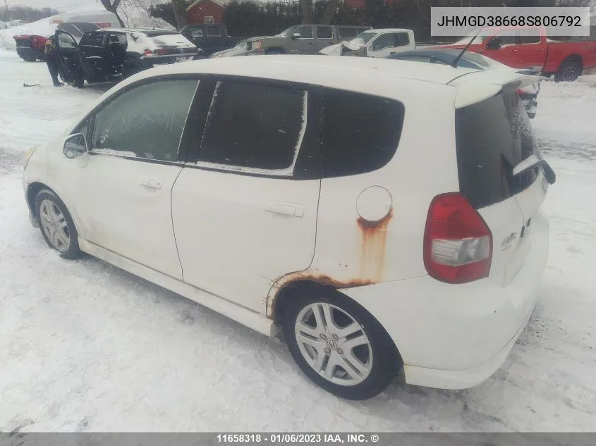 JHMGD38668S806792 2008 Honda Fit