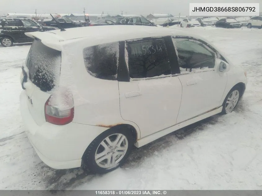 JHMGD38668S806792 2008 Honda Fit