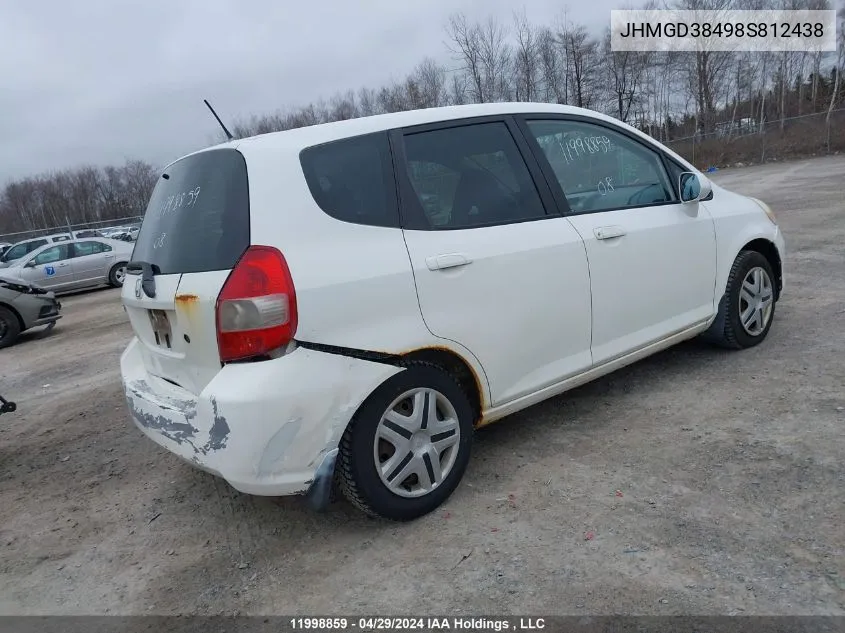 JHMGD38498S812438 2008 Honda Fit