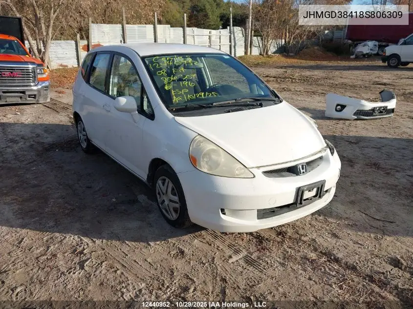 JHMGD38418S806309 2008 Honda Fit