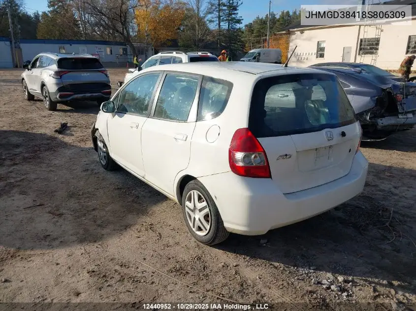JHMGD38418S806309 2008 Honda Fit