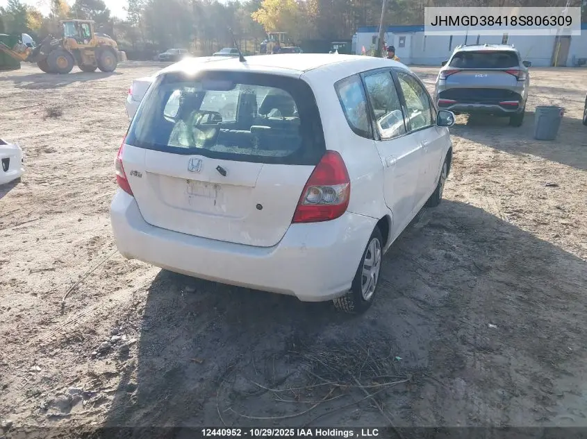 JHMGD38418S806309 2008 Honda Fit