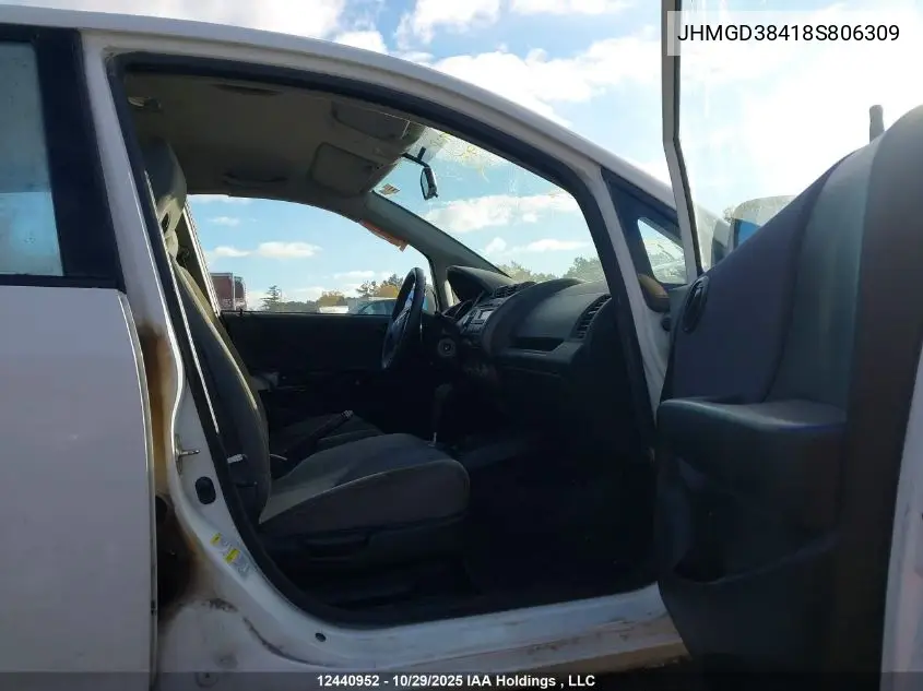 JHMGD38418S806309 2008 Honda Fit