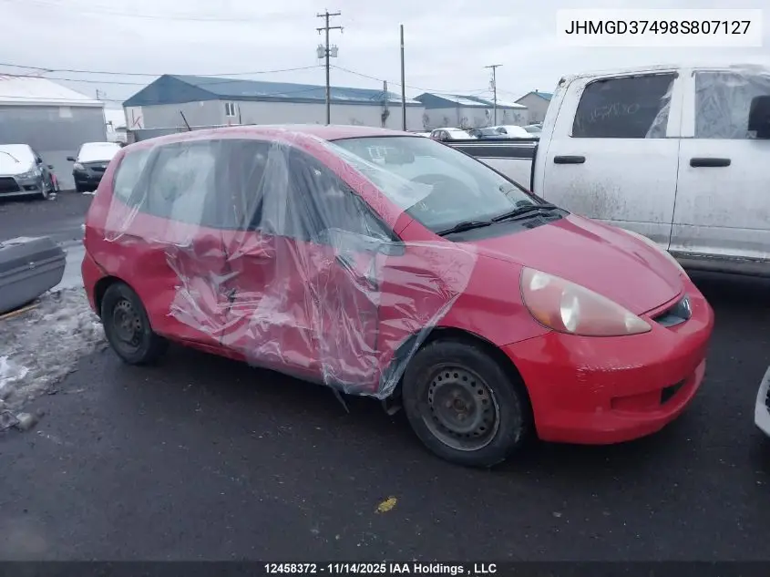 JHMGD37498S807127 2008 Honda Fit