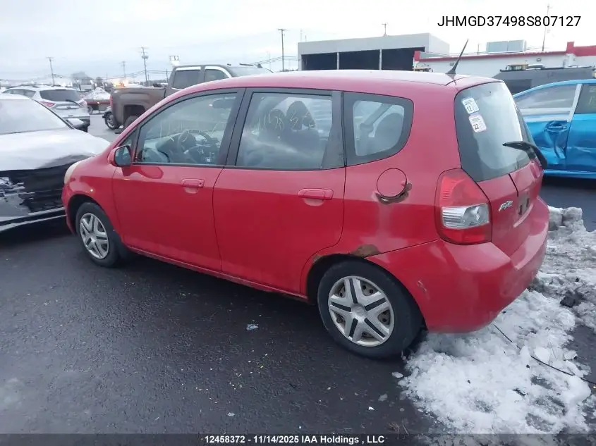 JHMGD37498S807127 2008 Honda Fit