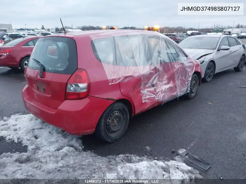 JHMGD37498S807127 2008 Honda Fit