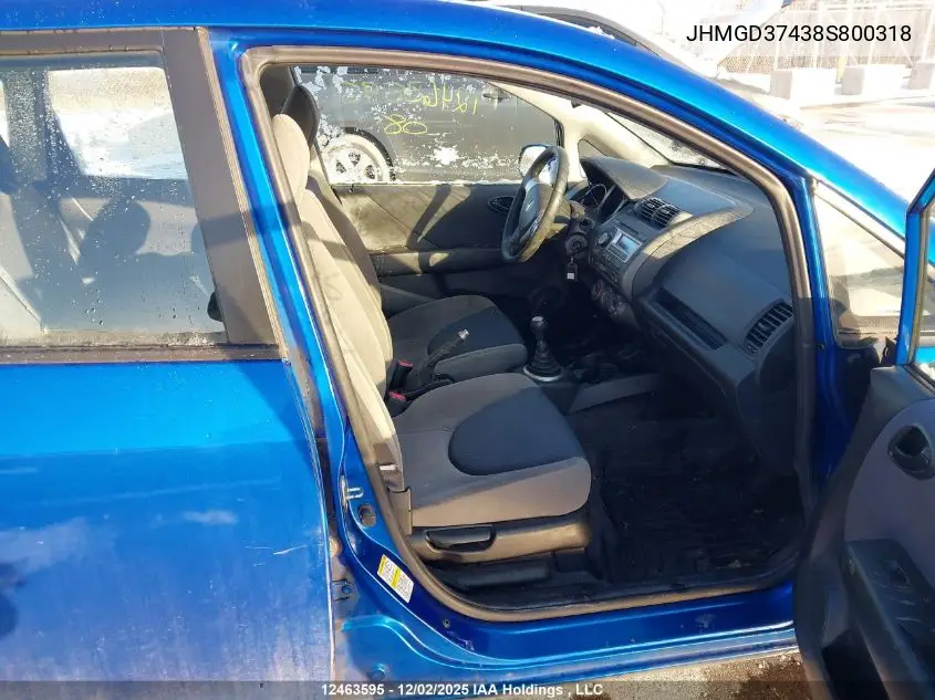 JHMGD37438S800318 2008 Honda Fit Dx/Lx
