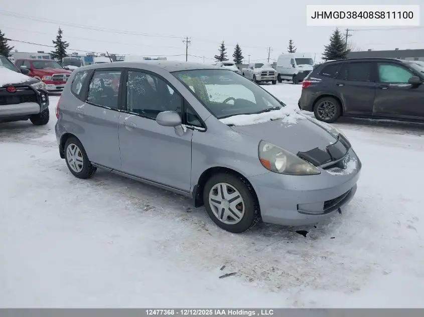 JHMGD38408S811100 2008 Honda Fit Dx/Lx