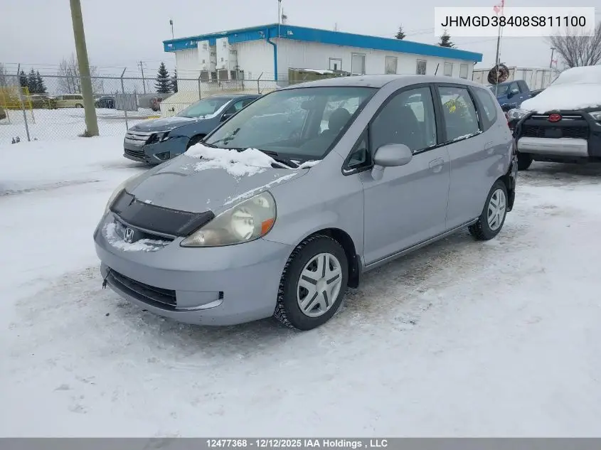 JHMGD38408S811100 2008 Honda Fit Dx/Lx